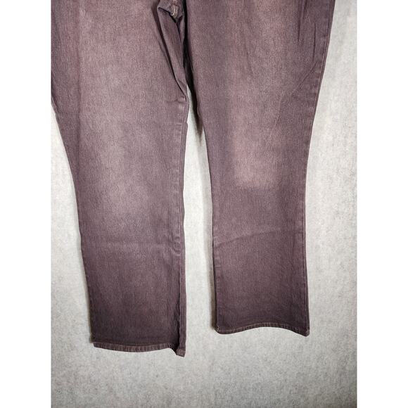 HOT IN HOLLYWOOD Women's Brown Gold Embellishments Western Boho Jeans SZ 22W - Picture 5 of 8